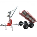 Small Log Trailer With Crane 